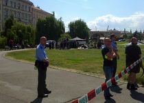 Die Polizei schliesst Occupy Prag 